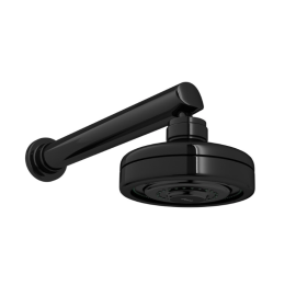 Chuveiro Deca de Parede com Tubo Reto | Acqua Plus - Black Noir