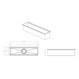 Canal Organizador Úmido 600 - 60 cm Debacco