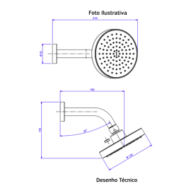 Chuveiro Flex Plus Redondo de Parede | Flex - Cromado