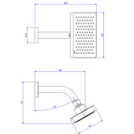 Chuveiro Flex Retangular de Parede | Flex - Cromado