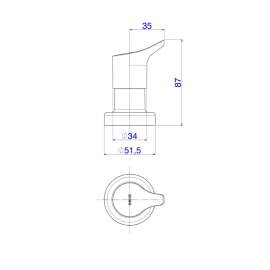 Acabamento para Registro de Gaveta Deca 1/2", 1/4" e 1" | Gama - Cromado