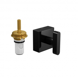 Acabamento para Registro de Pressão Deca 1/2" e 3/4" com Mecanismo 1/2 Volta | Soul - Black Noir