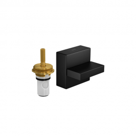 Acabamento para Registro de Pressão Deca 1/2" e 3/4" com Mecanismo 1/2 Volta | Dream - Black Matte