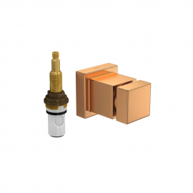 Acabamento para Registro de Pressão Deca 1/2" e 3/4" com Mecanismo 1/2 Volta | Cubo - Gold Matte