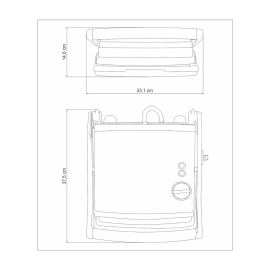 Grill Elétrico Tramontina by Breville Adjusta em Aço Inox com Bandeja Removível 220 V