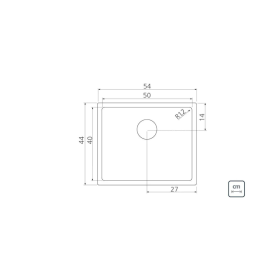 Cuba Tramontina Design Collection Quadrum 50 em Aço Inox com Acabamento Scotch Brite