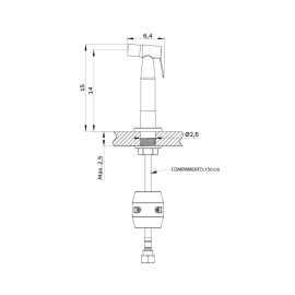 Ducha Manual para Cozinha Tramontina em Aço Inox com Extensor