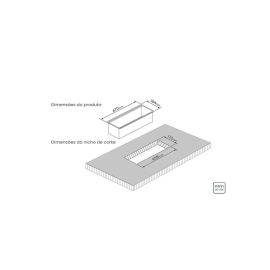 Canal Organizador em Aço Inox Tramontina para Sobrepor com Acabamento Scotch Brite 45x18 cm