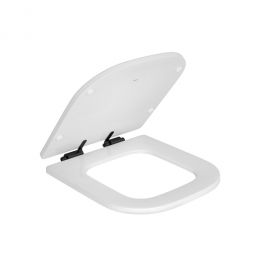 Assento Poliester Slow Close Piano - BR/BL NO