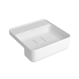 Cuba Semiencaixe Quadrada com Mesa 40cm BRANCO