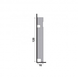 Rodape Branco Moderna 493 12x1,6X2,40m Friso